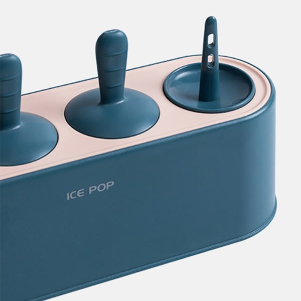 4 Grid Popsicle Molds, Ice Form Silikon med droppskydd ?teranv?ndbar Pop Form DIY Popsicle Form Set