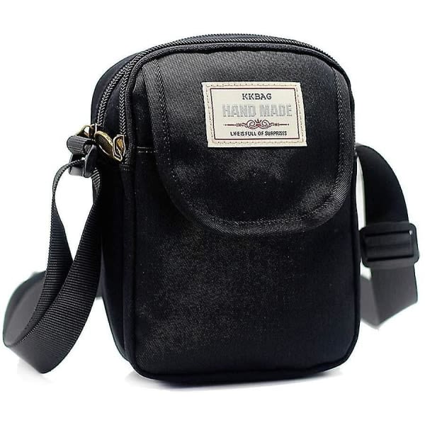 Gcepls Nylon Liten S?t Crossbody Kvinnor Mobilpl?nbok Pl?nboksv?ska (2-svart)