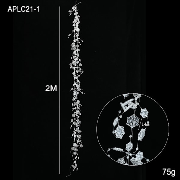 Fiskesnøre fast perle kjede som forbinder perler jule iskrystall anheng perler rotting krans juletrepynt 2M transparent round beads