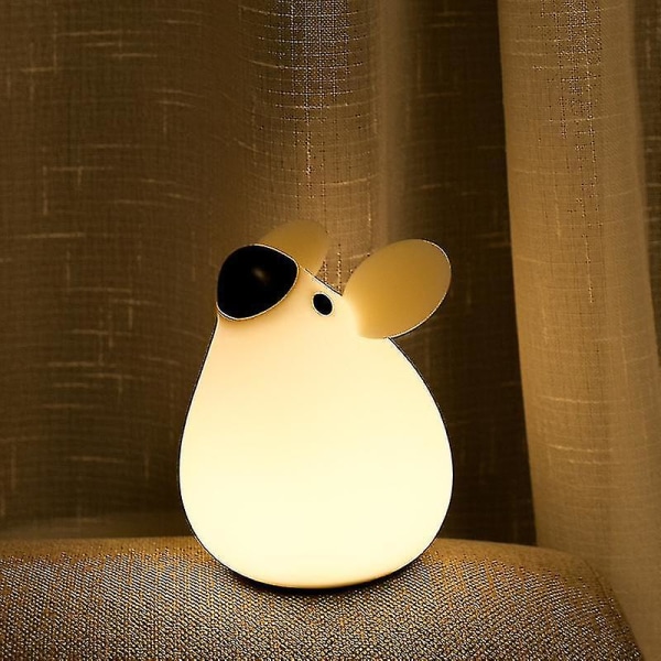 Nattljus tecknad råtta Lykta färg ändra silikon sänglampa dekoration