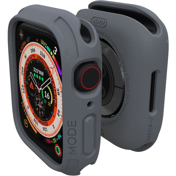 Kompatibel med Apple Watch 45 mm Bumper Case Grå 45 mm