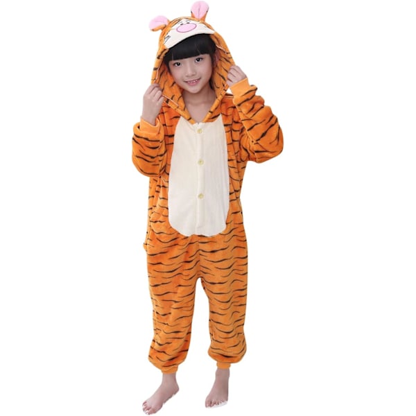 Lasten unisex-hyppyasu, 2023 eläinpuku onesie yöpaita pyjama huppuinen yöasu cosplay kigurumi yöasu joulu halloween Tigger 100