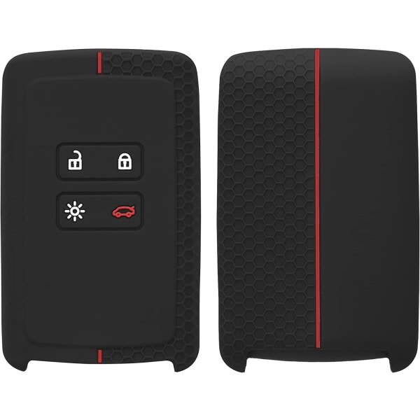 Svart-r?d- case Kompatibel med Renault Smart Key 4-Butto