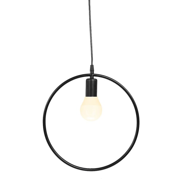 Led-lampa, monteringstillbehör, svart rund