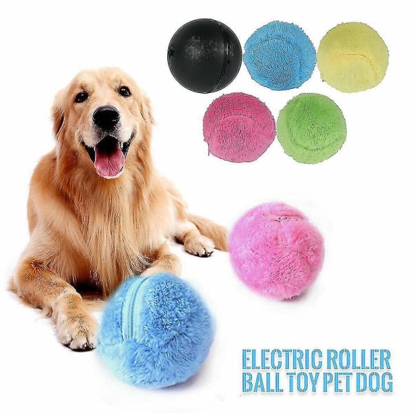 Magic Roller Ball Toy Automatisk Pet Hund Cat Active Rolling Ball Elektriska leksaker Cherry