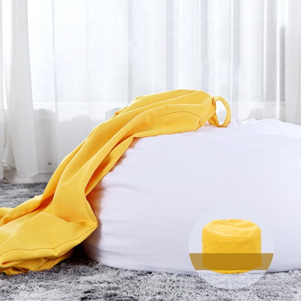 Bean Bag f?r barn Soffa Stol F?rvaring, Lazy Bean Bag Cover Yellow Cherry