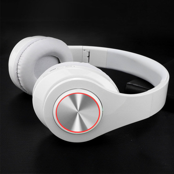 Bluetooth 5.0 h?rlurar Vikbara Surround Studio Over Ear vit