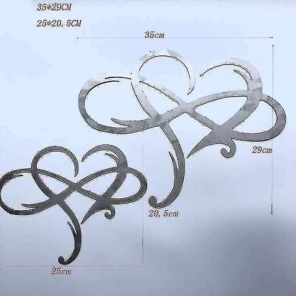 Eternal Love Iron Art Decoration Infinity Heart Metall Väggdekoration Konst Love Family Logo Bröllop O