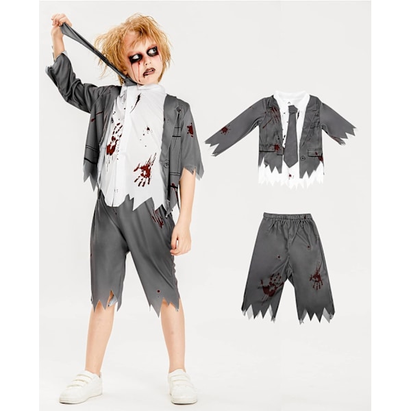 Zombie-studenterkostume til børn Halloween skræmmende studentertemafest outfit 3-10 år Flicka 4-6 Jahre