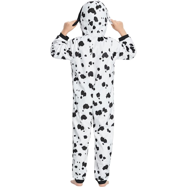 Dalmatinerdräkt för barn, 3-delad prickig hunddräkt Valpar Dalmatiner Valpar Onesie-set för pojkar flickor Halloween Karnevalfest 3-10 år 3-4 Jahre