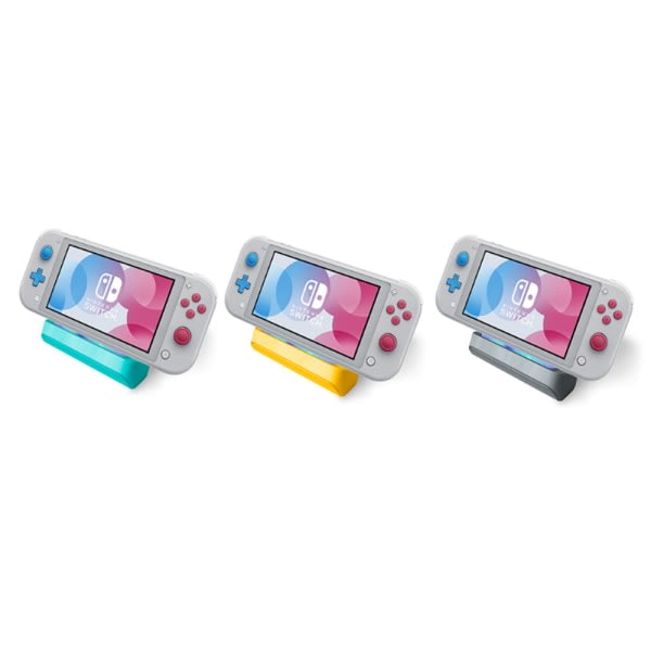 Switch Lite Charger Stand Mini Charging Display Dock Station gul grå