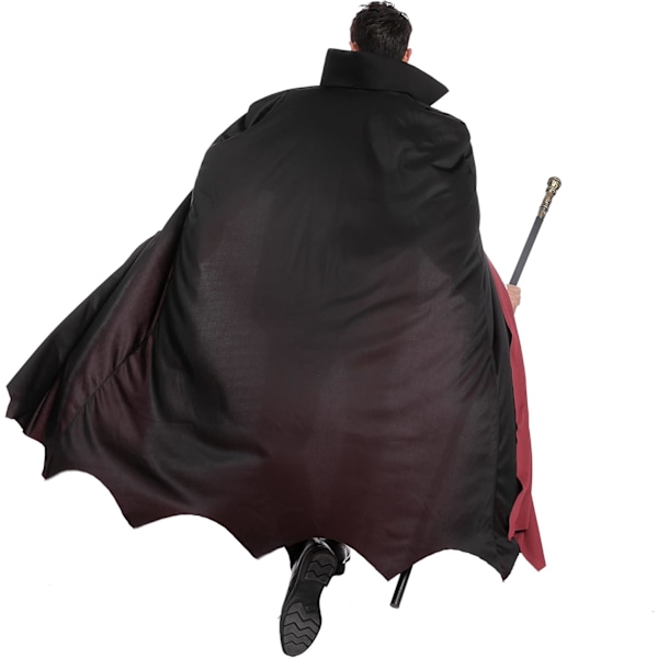 Renæssance & Middelalderlig Uhyggelig Deluxe Vampyr Kostume Til Halloween Mænds Rollespil Synder & Cosplay SILVER XL