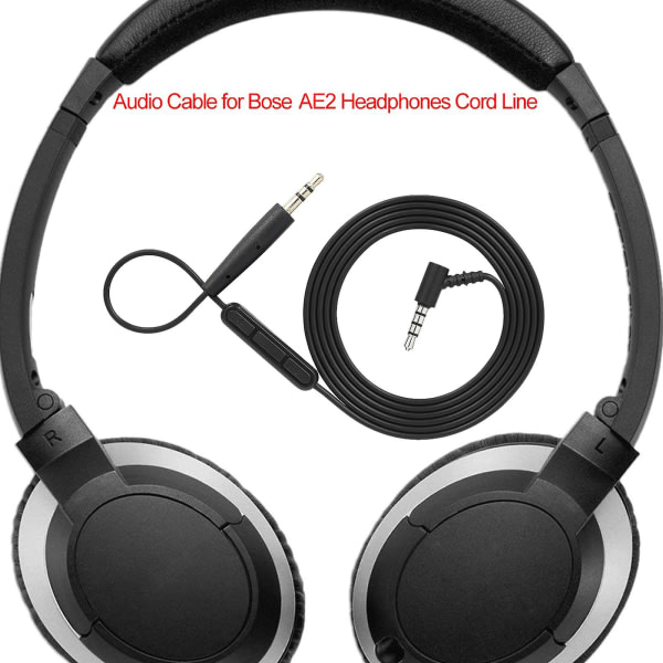 3,5 mm till 2,5 mm ljudkabel för Bose Oe2-headset med mikrofonvolymkontroll Linjekontroll H?rlurar sladdlinje