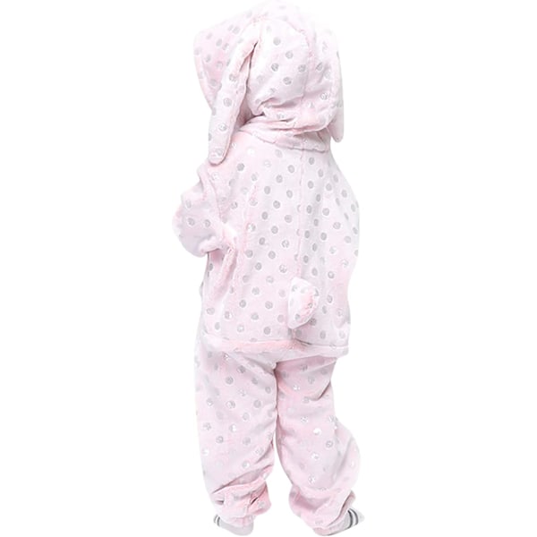 Barn unisex jumpsuit, 2023 kostymdjur onesie nattklänning pyjamas huvtröja cosplay kigurumi nattkläder jul halloween pinkdot 130