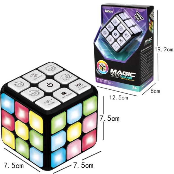 Elektronisk niv? 3 musik Rubiks kub m?ngsidigt multifunktionellt spel genombrottsljus Barnnyhetsleksaker