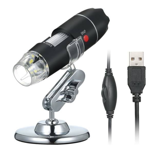 USB digitalt mikroskop 8 lysdioder med b?rbar unders?kningslins