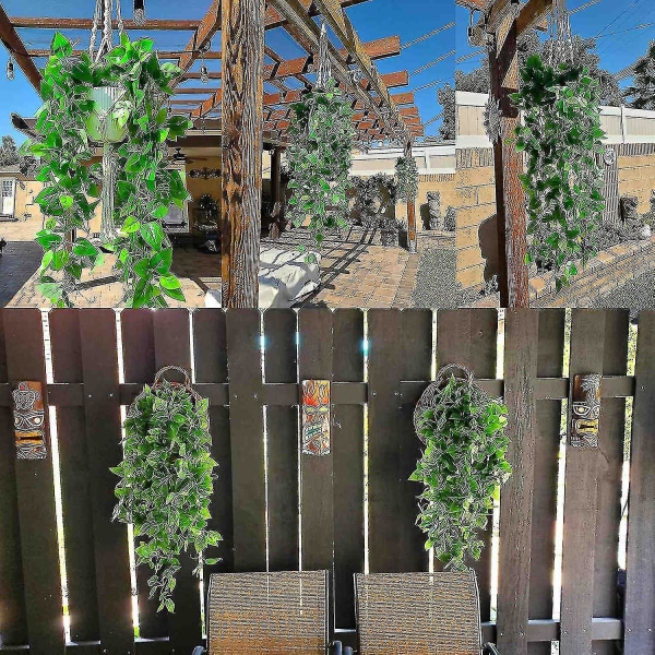 2st konstgjorda hängande växter för väggdekoration inomhus utomhus (inga korgar)