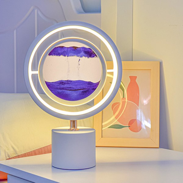 Dynamisk timglasbordslampa Bluecorner Light Room Decor Crystal