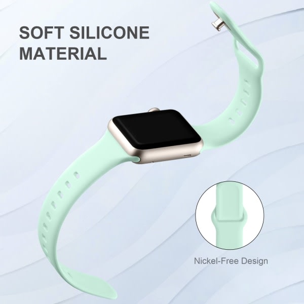 4-packsrem kompatibel med Apple Watch -rem Apple Watch Ultra/iWatch Series 8 SE 7 6 5 4 3 2 1, ljus f?rg