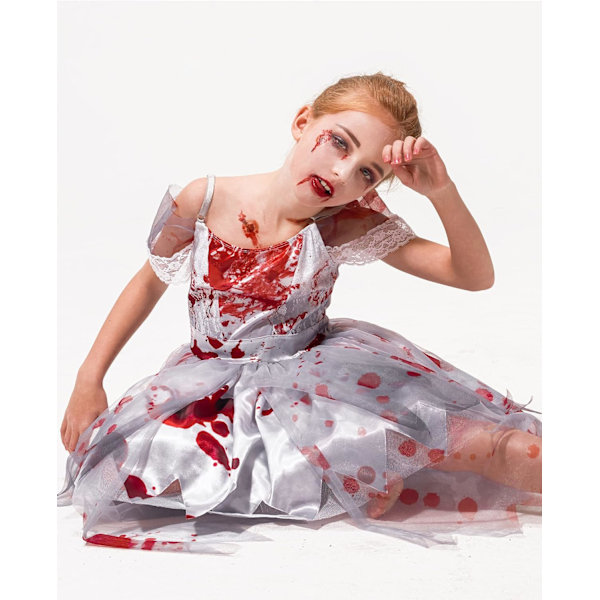 Zombie-asu Halloweeniin, tytöille pojille naisille cheerleaderille lukiolaiselle vankilamiehelle morsiamelle sairaanhoitajalle isoille lapsille fantasia-asu Flickor gifta 8-10 ans