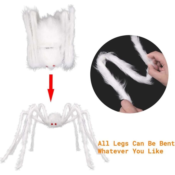 Halloween Simulering skalle Big Spider Plysch Spindel Ornament