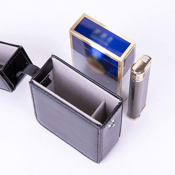 Tändare cigaretter Case Pu Läder Cigaretter Box Tändare Case Kort Case Skyddsfodral Cigaretter Tändare Case Fodral Present