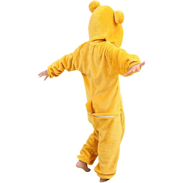 Barn unisex jumpsuit, 2023 kostymdjur onesie nattklänning pyjamas huvtröja cosplay kigurumi nattkläder jul halloween Björn 120