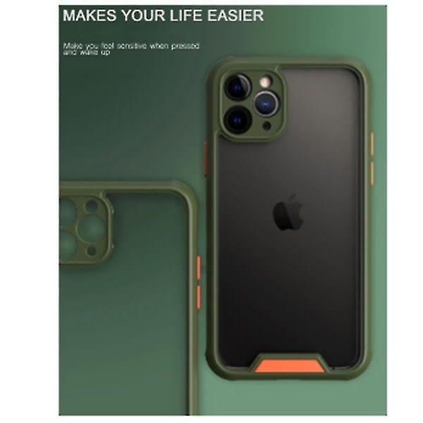 Phone case i akryl anti-drop genomskinligt phone case i kontrastf?rg (svart)