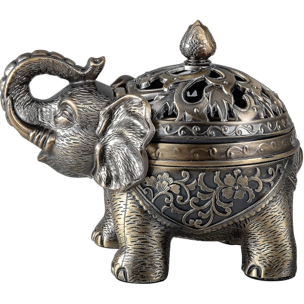 Vintage rökelse brännare elefant form metall rökelse rökelse brännare gåva