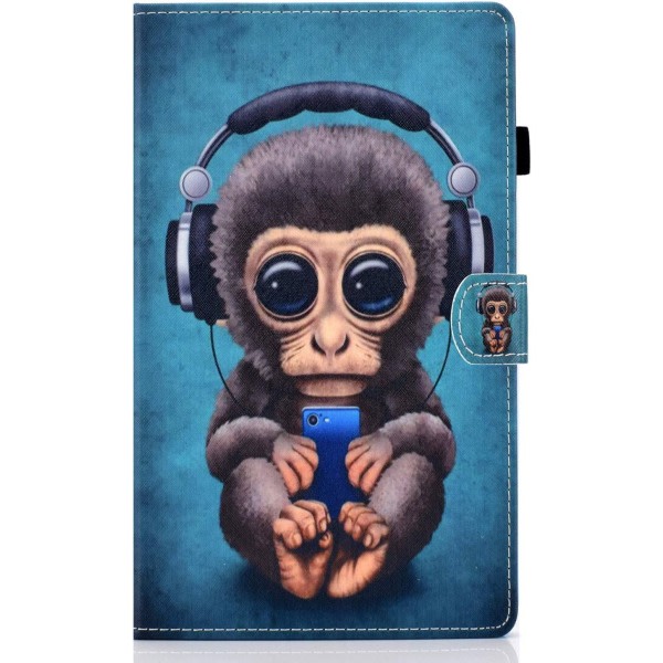 Case för Samsung Galaxy Tab A7 Lite 8.7 2021 SM - T220/T225 Tablet Folio Shell Stand Case Cover med stativ och kortplats -Music Monkey