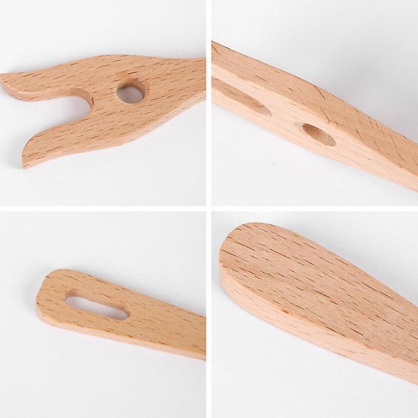 Stickgaffel, stickgaffel av trä och set för stora ögon Gör-det-själv vävverktyg för armband Halsband Flätningsverktyg (2 set)