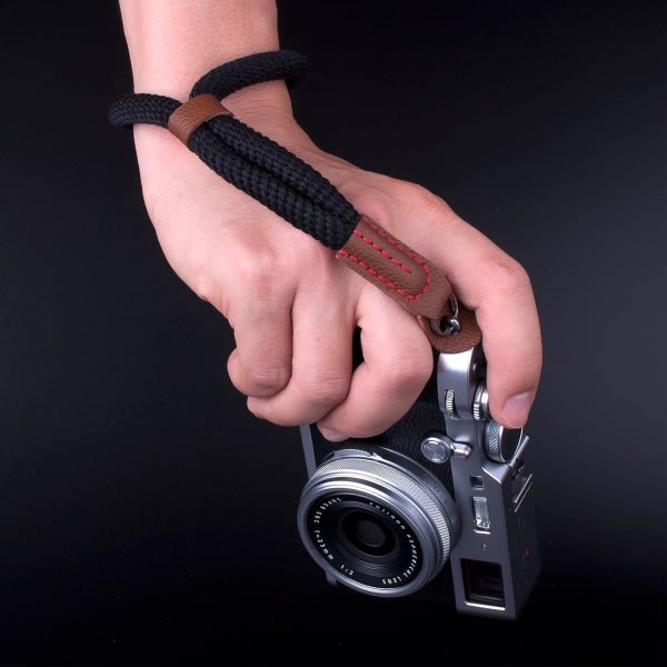 Fuji kamera justerbart säkerhetsbälte kompatibelt svart kameraarmband
