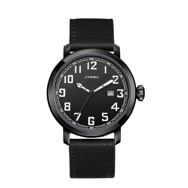 SINOBI 9813 Fashion Big Number Lysande Display Herr Business Style Quartz Watch