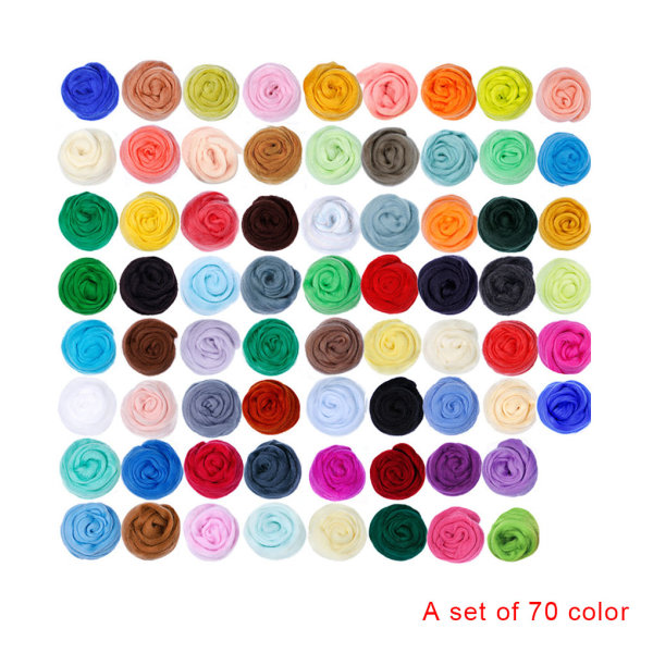 70 färger filtbollar per färg DIY Hand Craft filtfibergarn