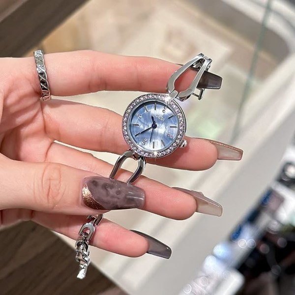 Dammode Quartz Armbandsur Elegant watch f?r kvinnor Vattent?t rostfritt st?lband Lyx Watch