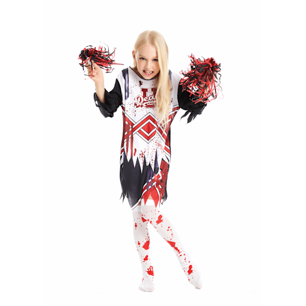 Barn Halloween Karneval Cosplay Zombie Kostyme Jente Horror Cheerleader Cos Party Kjole-FCL New Cheerleading 3-piece set S