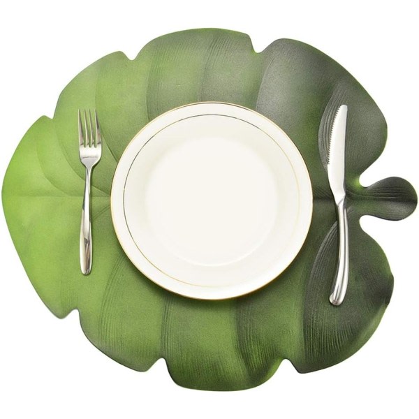 Leaf bordstabletter, gr?na bordstabletter Bananblad bordstabletter Palmblad bordstabletter Bordsblad Bananblad Dekor, 2#