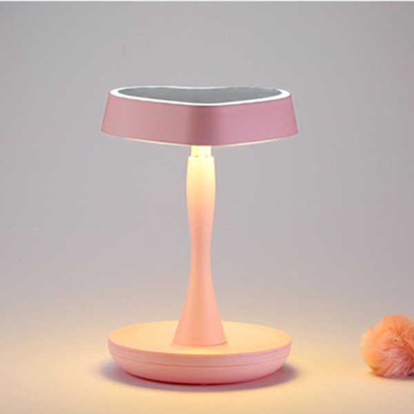 Hjärtformad ledljus sminkspegel Touchsensor Kosmetisk bordsspegellampa Ny