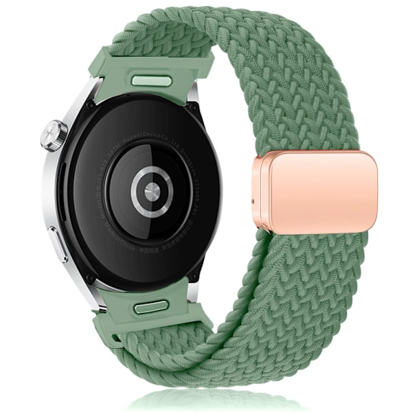 Punottu ranneke Samsung Galaxy Watch 6 4 classic/5 Pro 45mm 47mm 43mm 44mm 40mm:lle - Magneettinen ranneke ilman rakoja Galaxy Watch 6 -hihnoihin, oliivinvihreä olive 4 classic 42mm 46mm