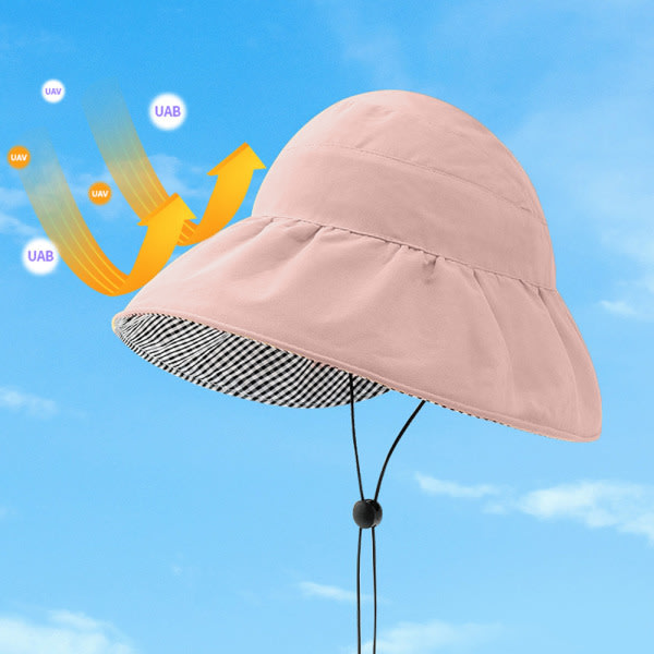 54-58cm hatt omkrets justerbar sommartom topphatt Cherry blossom powder