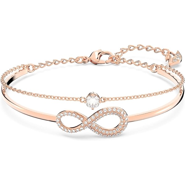 Twist Smycken Collection, Armband & Halsband, Rhodium & Rose Gold Tone Finish, Clear Crystals