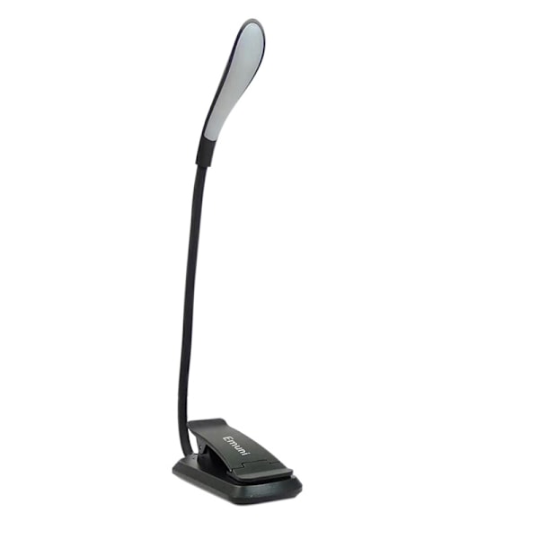 INF Läslampa, LED-boklampa med 3 ljuslägen, uppladdningsbar Svart
