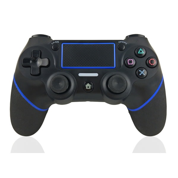 PS4-kontrollerbyte, programmerbar funktion med 6-axlig gyrosensor, halkfri joystick med dubbla vibrationer, ljudfunktion med 3,5 mm uttag a 1 mörkblå