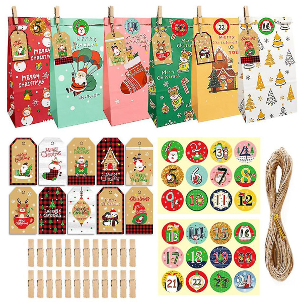 Julfesttillbehör Julgodispresentpåsar papperspåsar för barn
