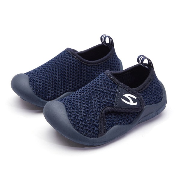 Toddler Halkfria l?tta promenadsportskor Dark Blue 25 Cherry