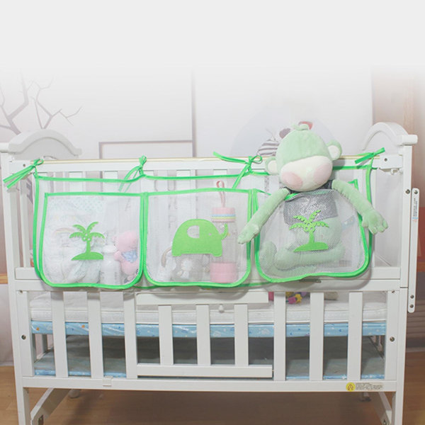 Baby förvaringsväska 3 fickor som sparar utrymme Nylon sovrum sängbord hängande organizer för napp
