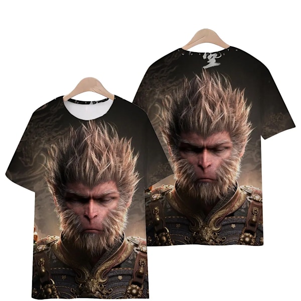 Black Myth Wukong Game Peripheralless Quick Dry Short Sleeve T-shirt Monkey King Summer Fashion Clothes For Men And Women