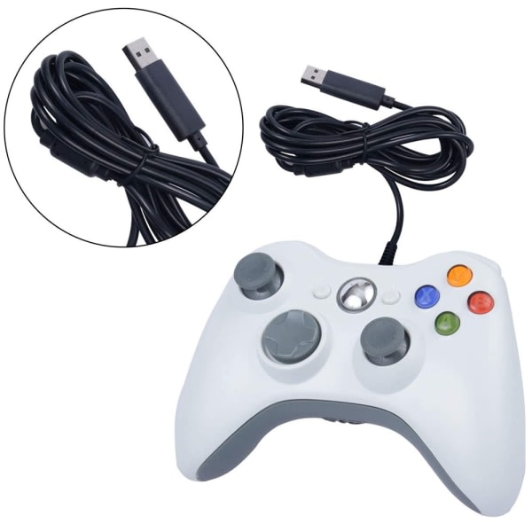 Kabelansluten Game Controller Dator Gamepad, Xbox 360 Controller, kompatibel med Microsoft Xbox 360 och Cherry