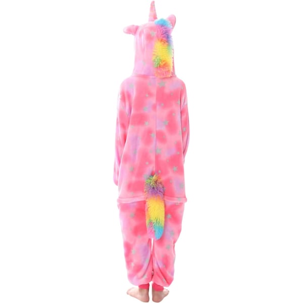 Barn unisex jumpsuits, 2023 kostyme dyreonesie nattkjole pyjamas hettegenser cosplay kigurum nattøy jul Halloween ROSA 120