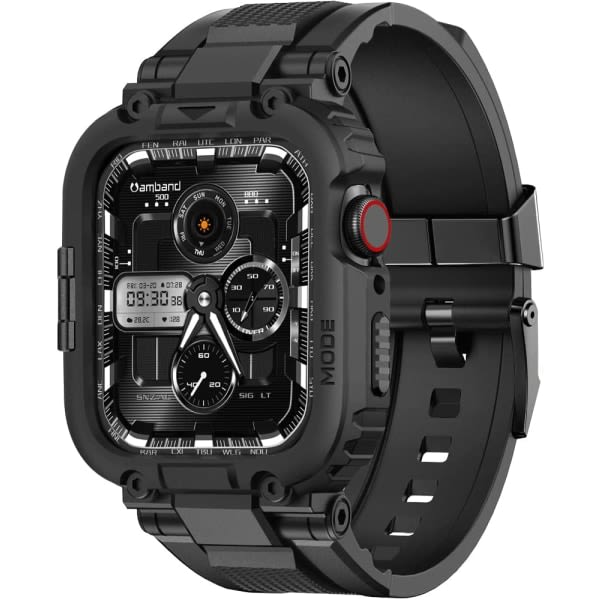 Band som är kompatibla med Apple Watch 8/7 45mm, M1 Sport Series Black 42/44/45mm